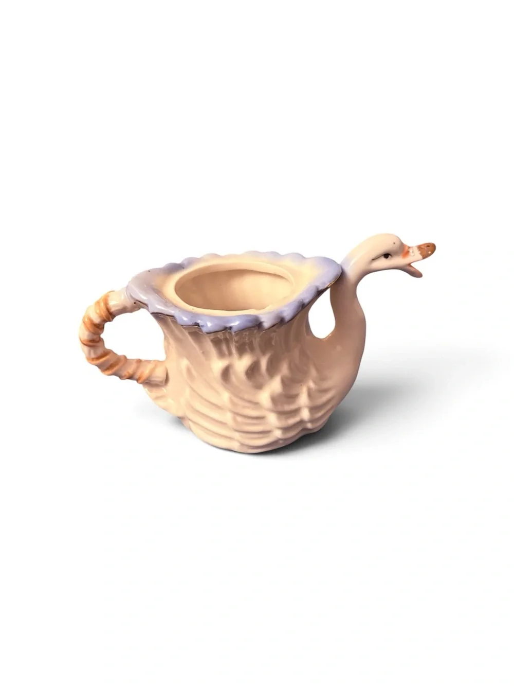 Vintage Pastel Swan Planter & Pitcher Duo – Mid-Century Kitsch
